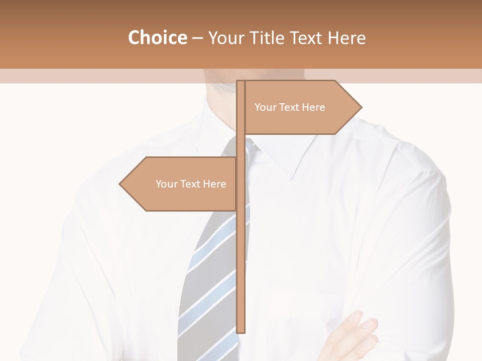 Cut Office Male PowerPoint Template