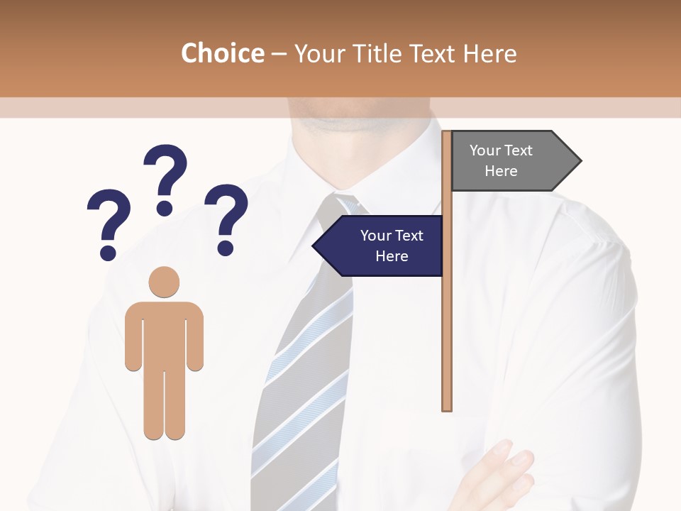 Cut Office Male PowerPoint Template