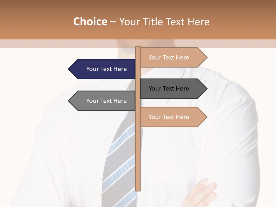 Cut Office Male PowerPoint Template