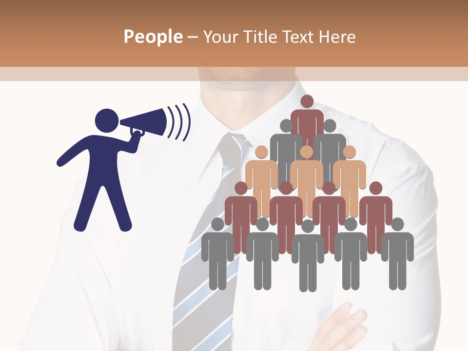 Cut Office Male PowerPoint Template