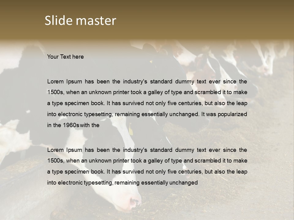 Domestic Animals Feeding Production PowerPoint Template