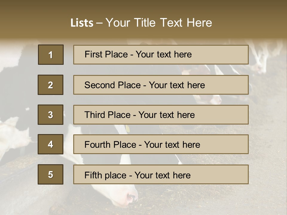 Domestic Animals Feeding Production PowerPoint Template