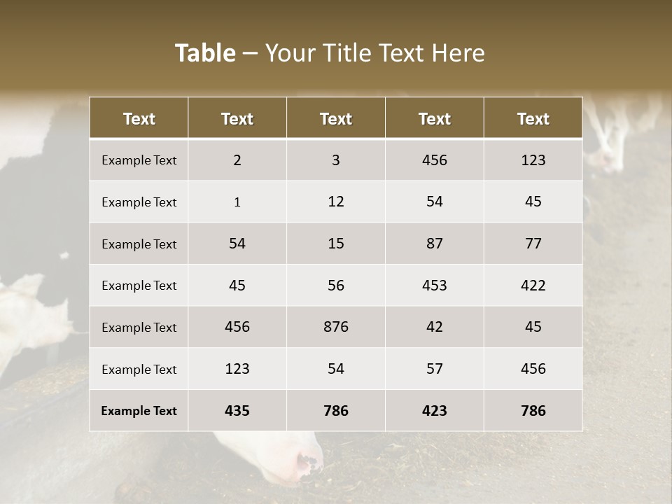 Domestic Animals Feeding Production PowerPoint Template