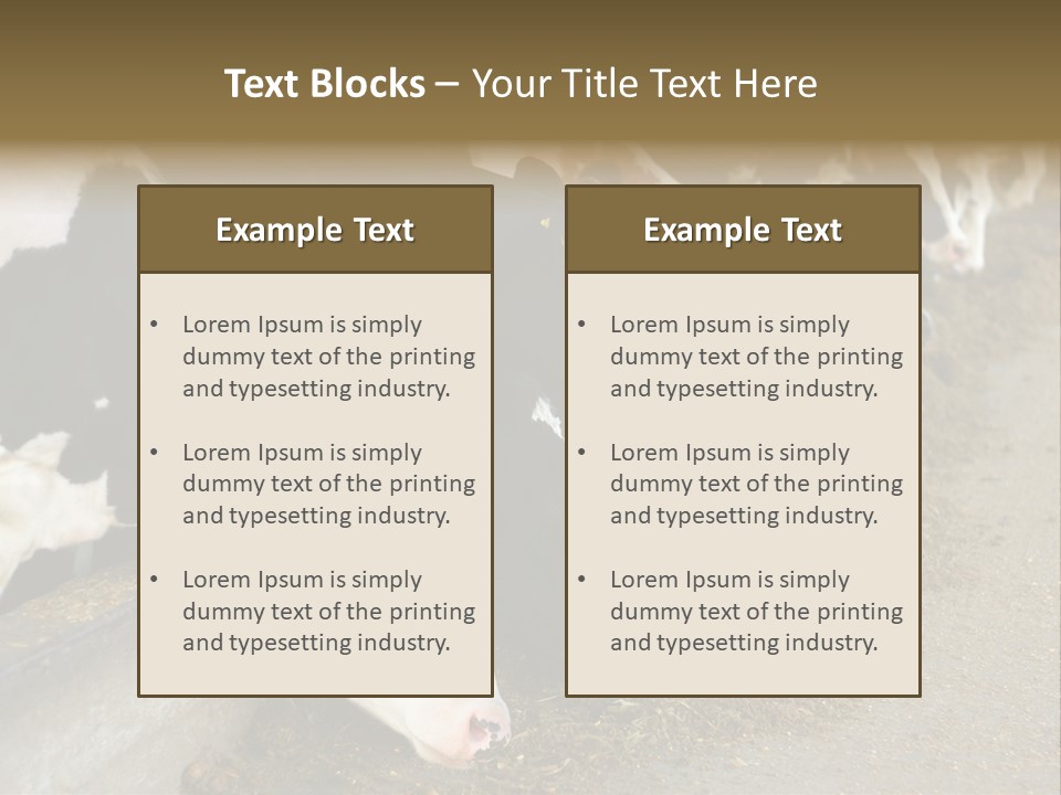 Domestic Animals Feeding Production PowerPoint Template