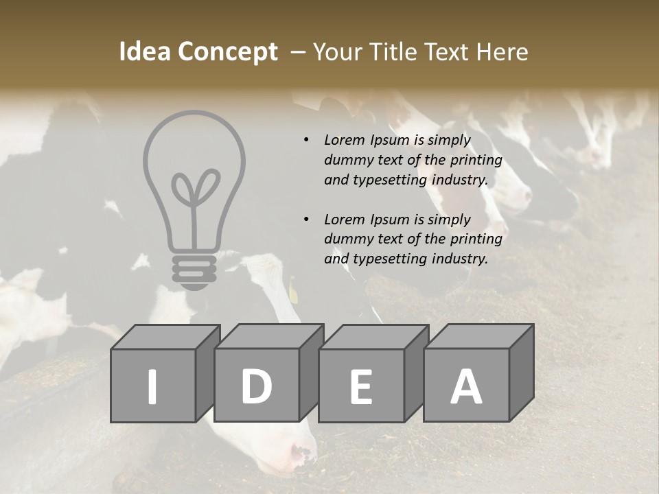Domestic Animals Feeding Production PowerPoint Template
