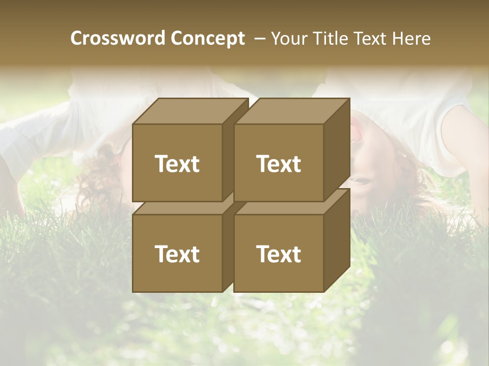 Boy Together Smiling PowerPoint Template