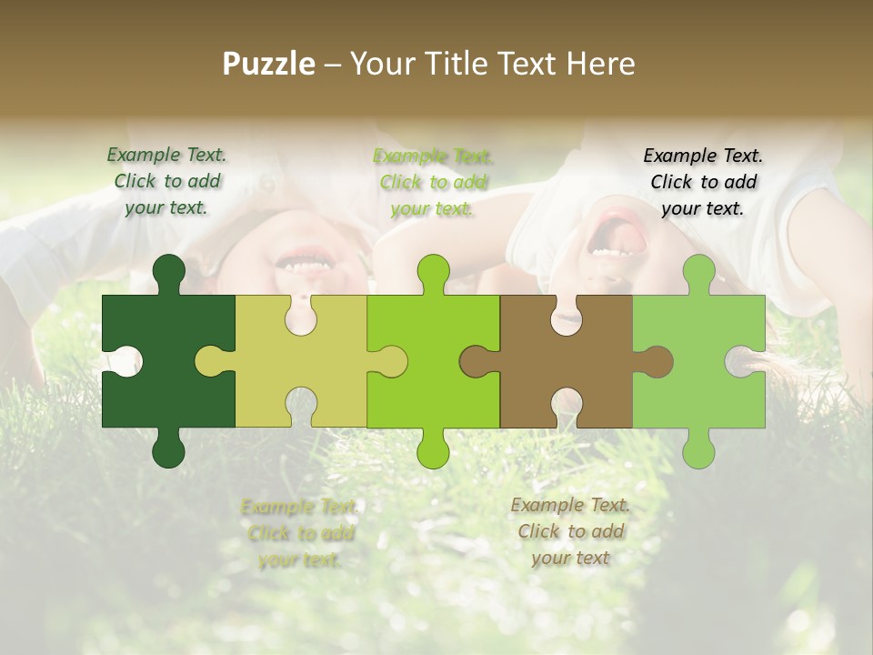 Boy Together Smiling PowerPoint Template