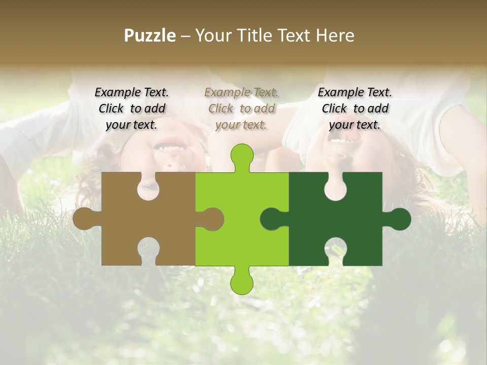 Boy Together Smiling PowerPoint Template