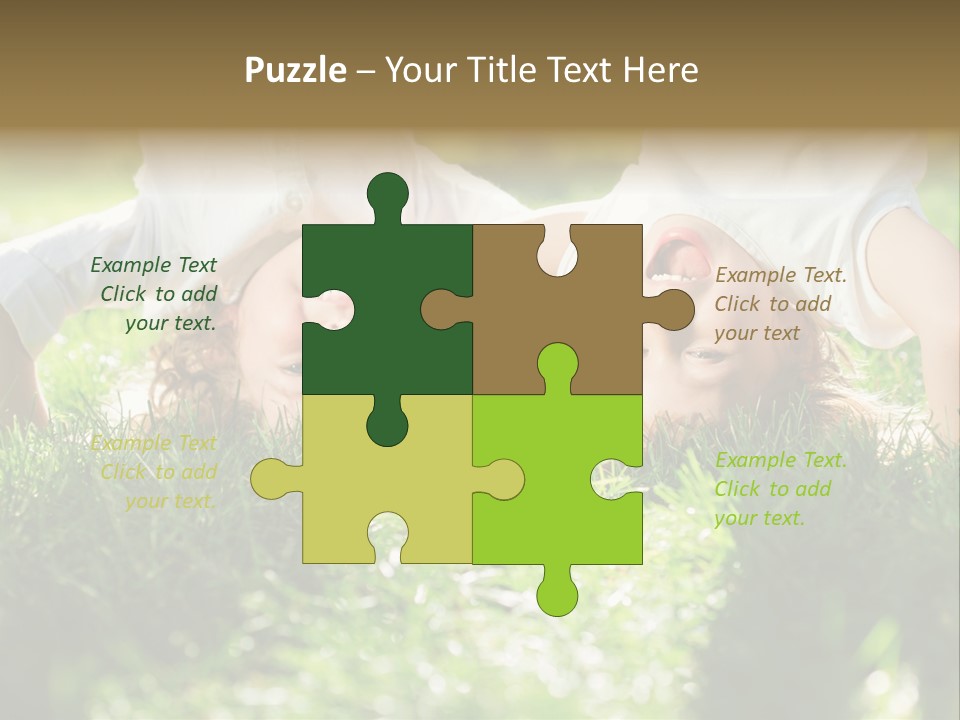 Boy Together Smiling PowerPoint Template