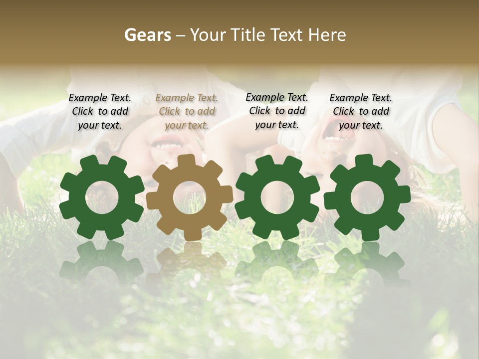 Boy Together Smiling PowerPoint Template