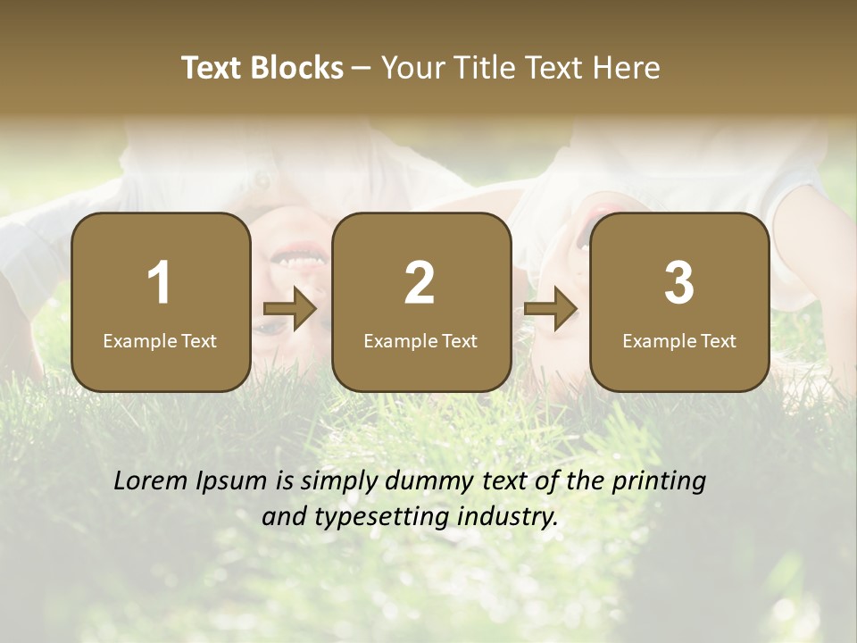 Boy Together Smiling PowerPoint Template