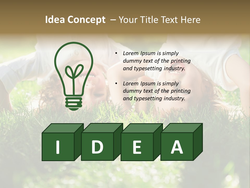 Boy Together Smiling PowerPoint Template