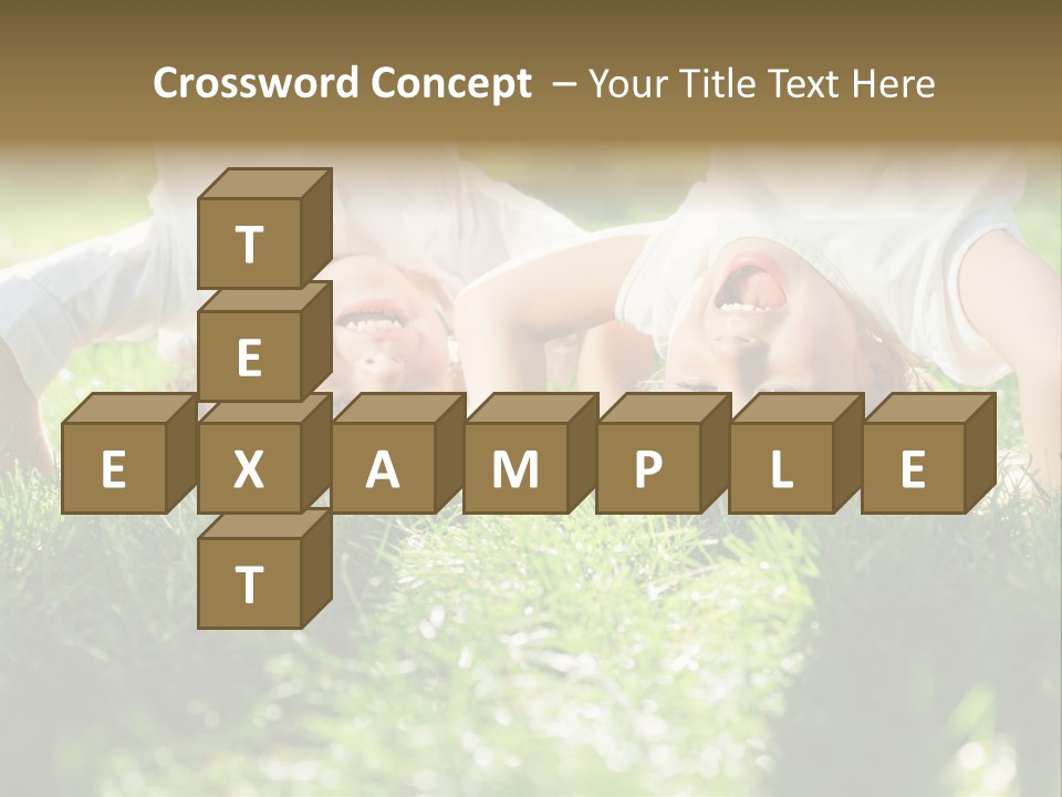 Boy Together Smiling PowerPoint Template