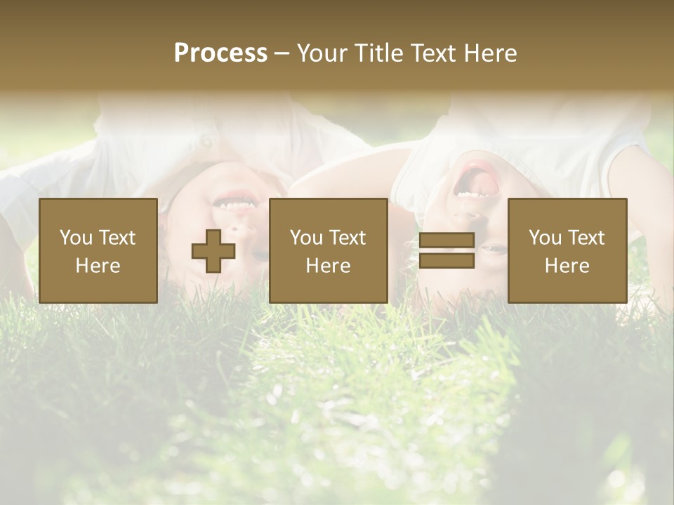 Boy Together Smiling PowerPoint Template