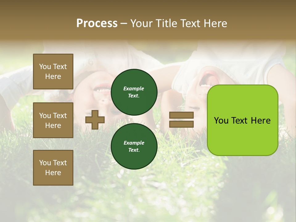 Boy Together Smiling PowerPoint Template