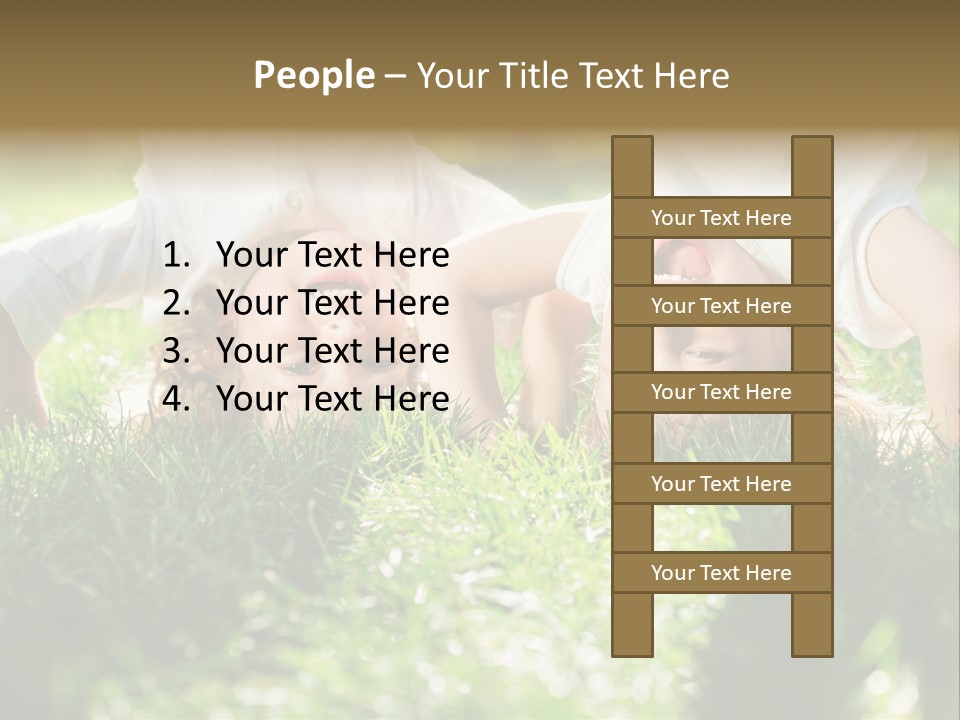 Boy Together Smiling PowerPoint Template