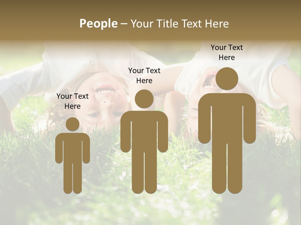 Boy Together Smiling PowerPoint Template