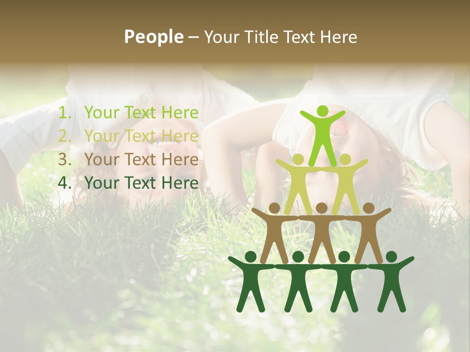 Boy Together Smiling PowerPoint Template