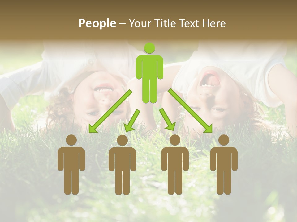 Boy Together Smiling PowerPoint Template