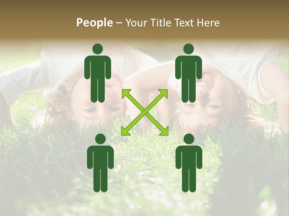 Boy Together Smiling PowerPoint Template