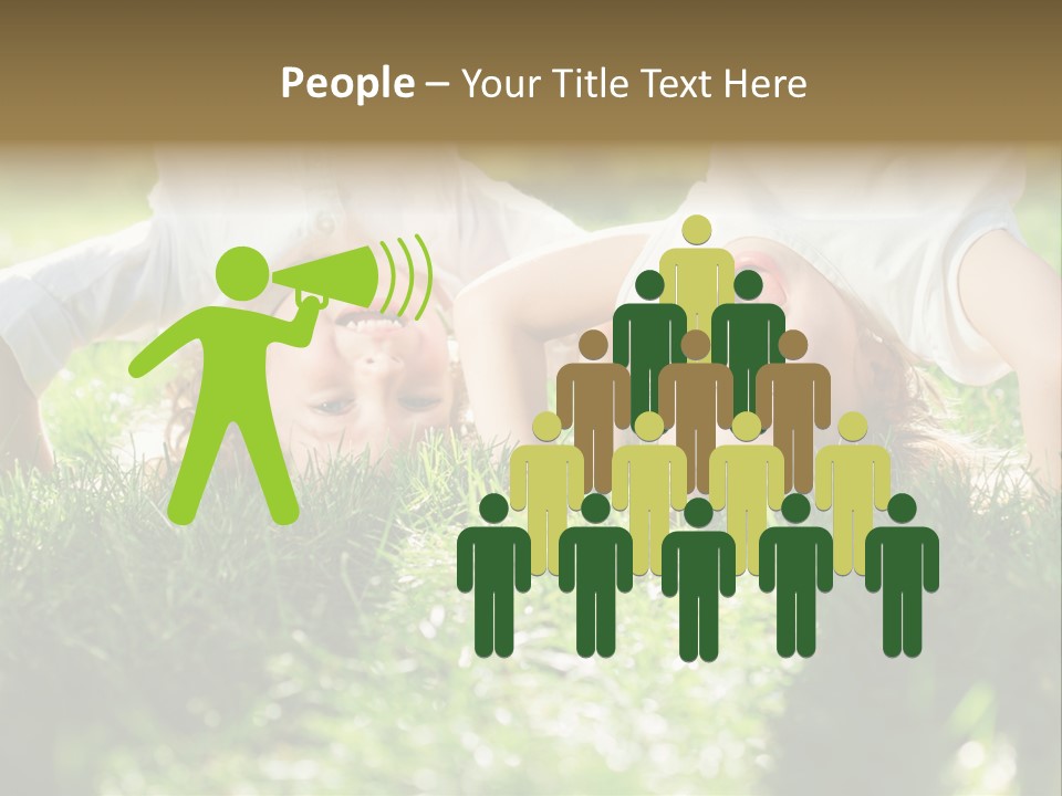 Boy Together Smiling PowerPoint Template