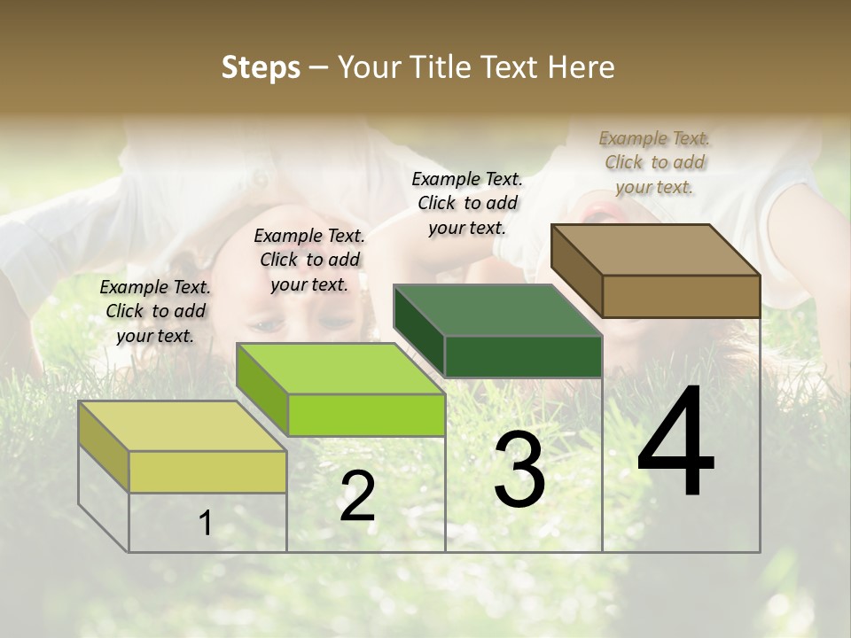 Boy Together Smiling PowerPoint Template