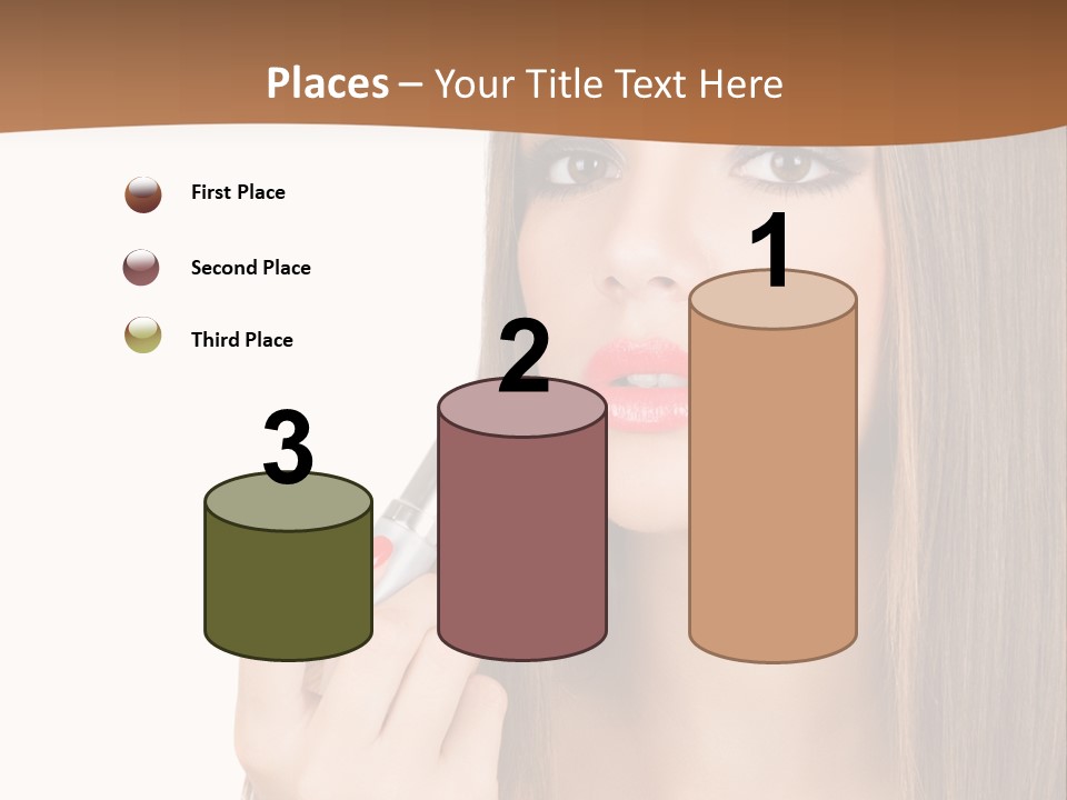 Caucasian Front View Smokey PowerPoint Template