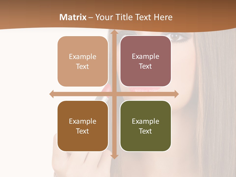 Caucasian Front View Smokey PowerPoint Template