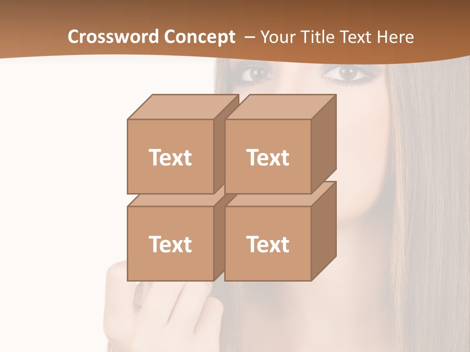 Caucasian Front View Smokey PowerPoint Template