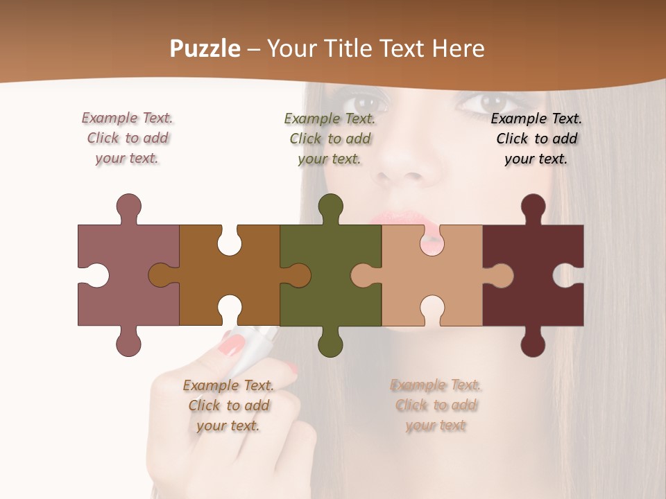 Caucasian Front View Smokey PowerPoint Template