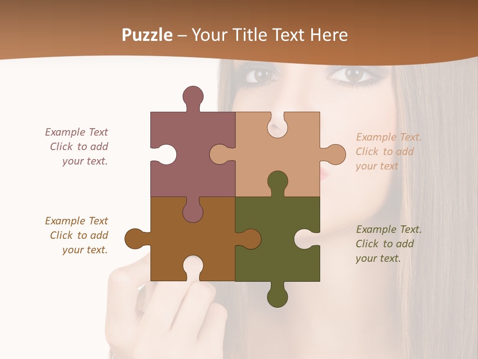 Caucasian Front View Smokey PowerPoint Template