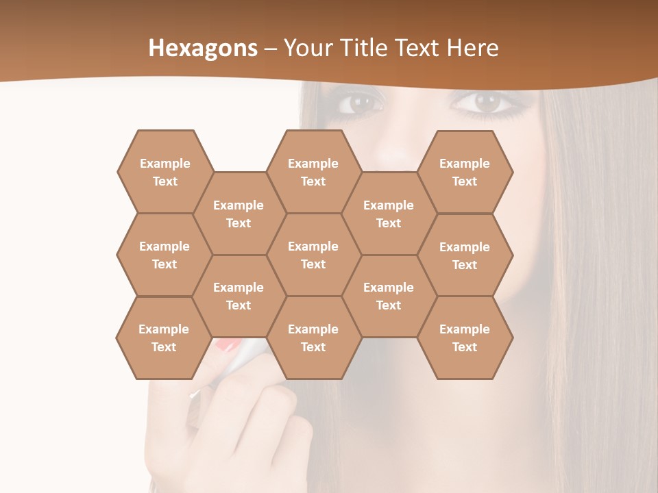 Caucasian Front View Smokey PowerPoint Template