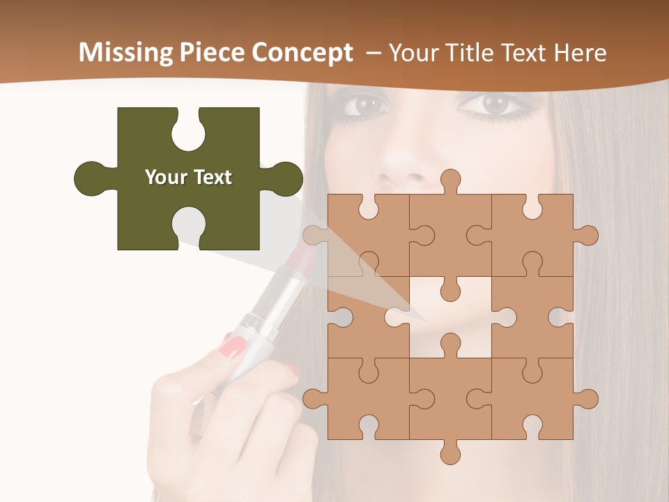 Caucasian Front View Smokey PowerPoint Template