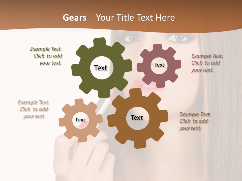 Caucasian Front View Smokey PowerPoint Template