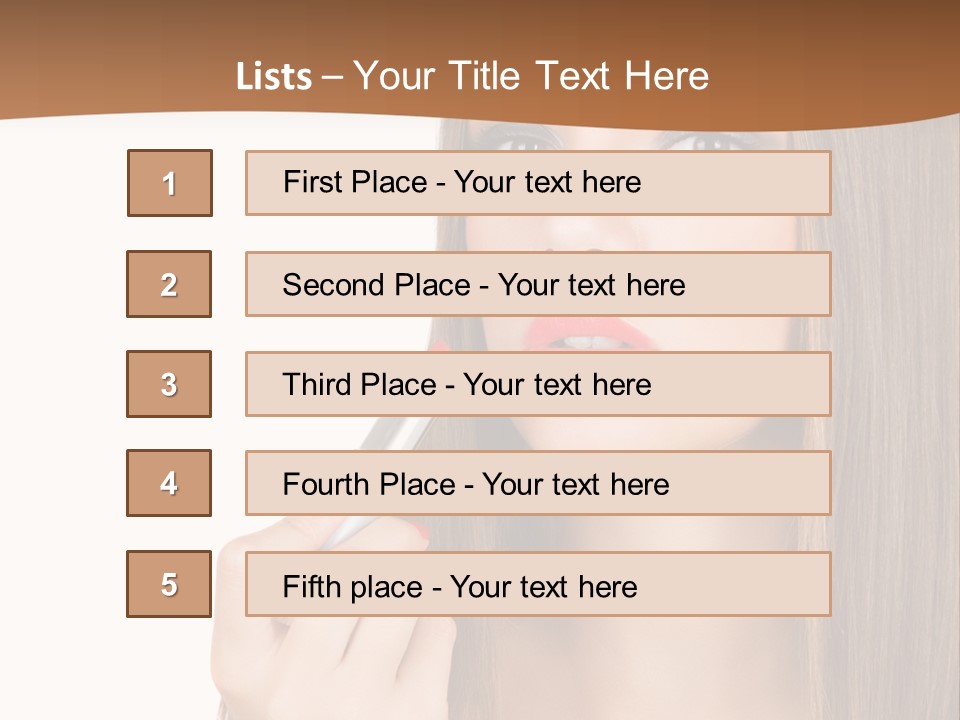 Caucasian Front View Smokey PowerPoint Template