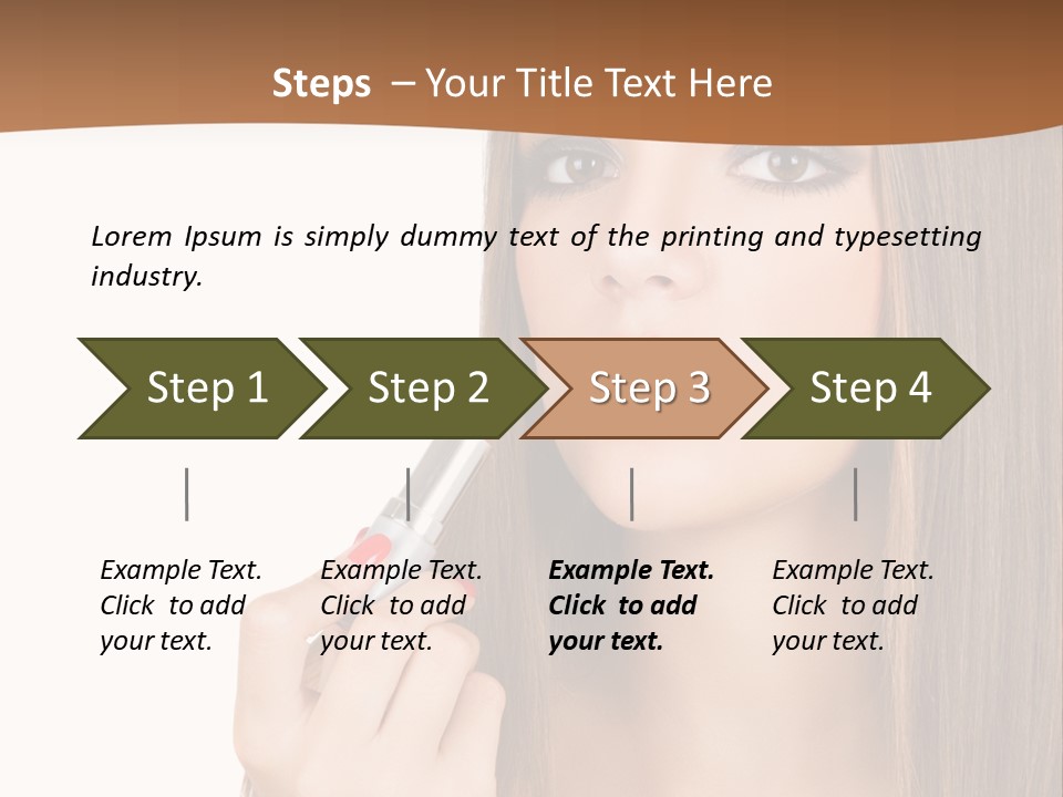 Caucasian Front View Smokey PowerPoint Template