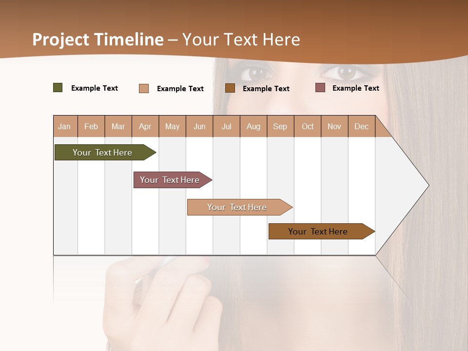 Caucasian Front View Smokey PowerPoint Template