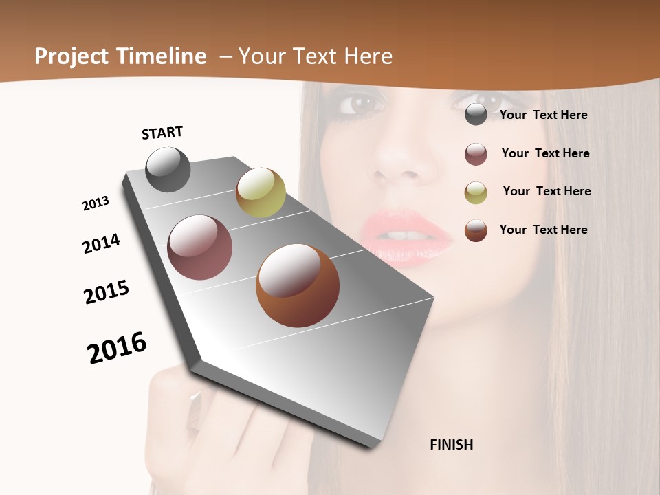 Caucasian Front View Smokey PowerPoint Template