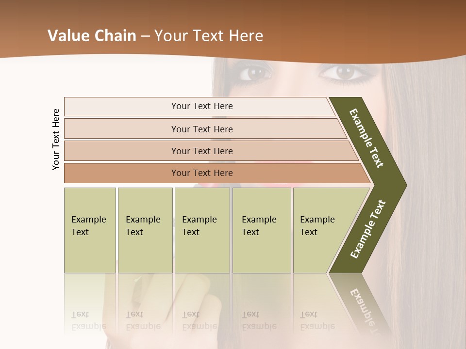 Caucasian Front View Smokey PowerPoint Template