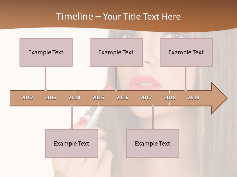 Caucasian Front View Smokey PowerPoint Template
