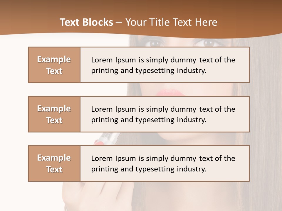 Caucasian Front View Smokey PowerPoint Template