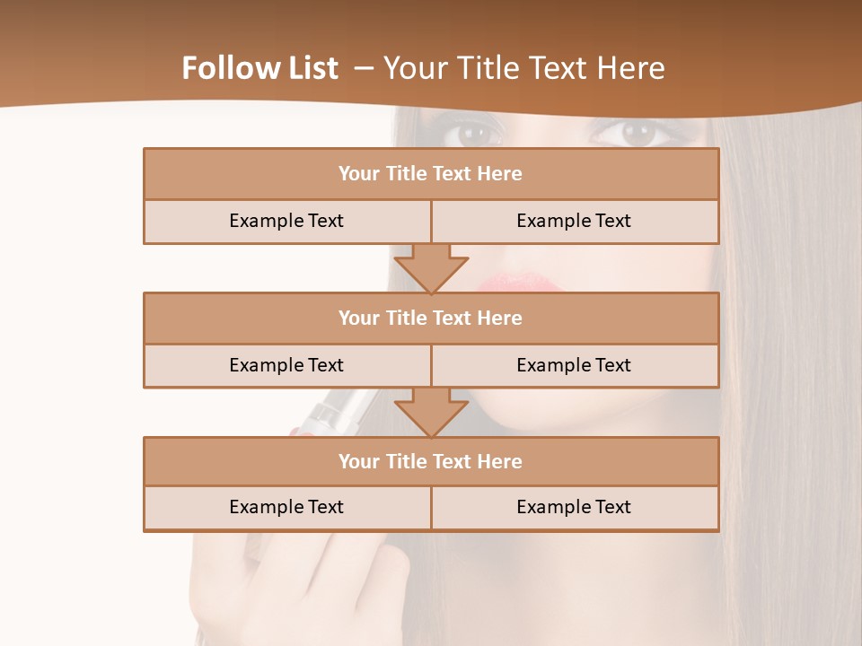 Caucasian Front View Smokey PowerPoint Template