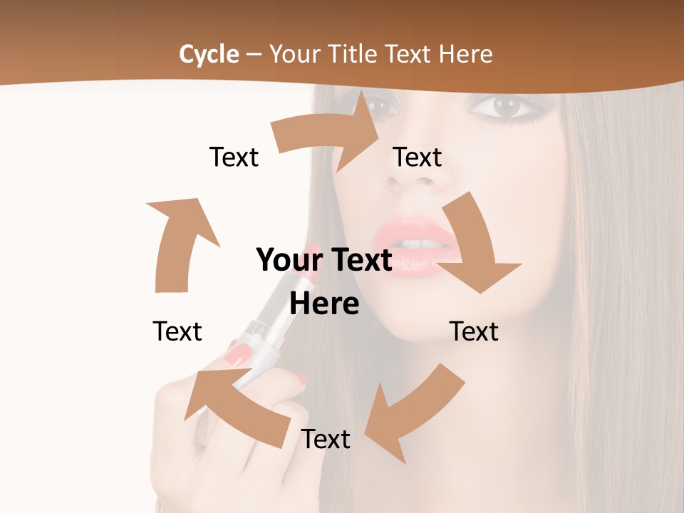 Caucasian Front View Smokey PowerPoint Template