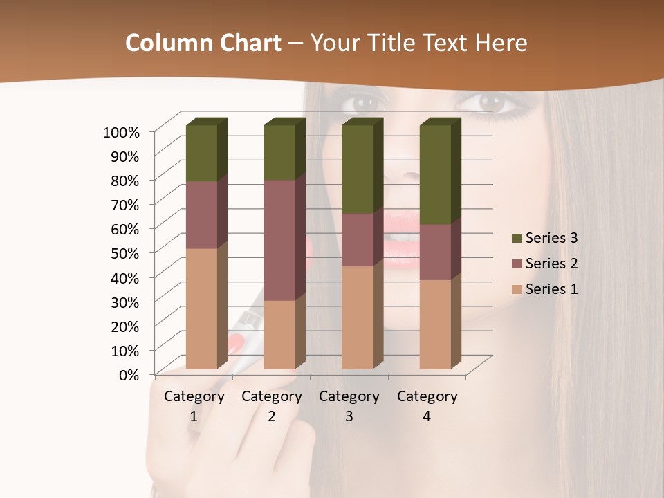 Caucasian Front View Smokey PowerPoint Template