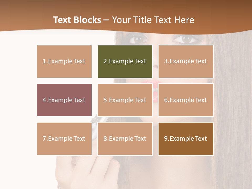 Caucasian Front View Smokey PowerPoint Template