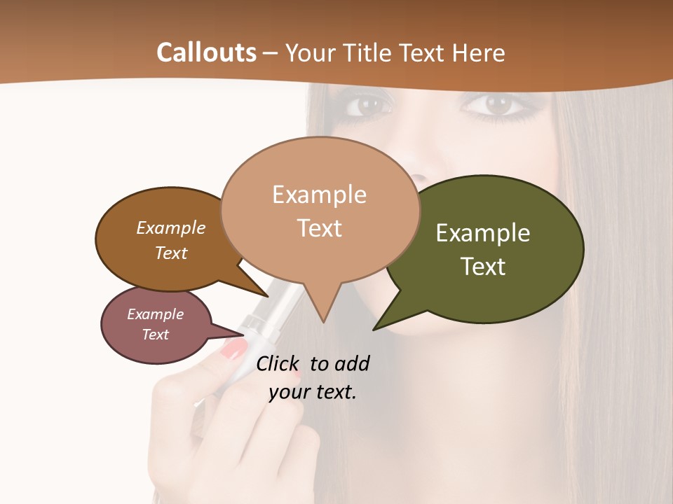 Caucasian Front View Smokey PowerPoint Template