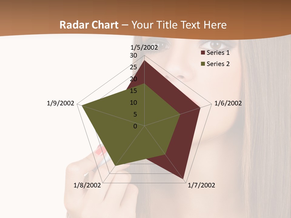 Caucasian Front View Smokey PowerPoint Template