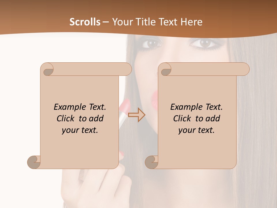 Caucasian Front View Smokey PowerPoint Template