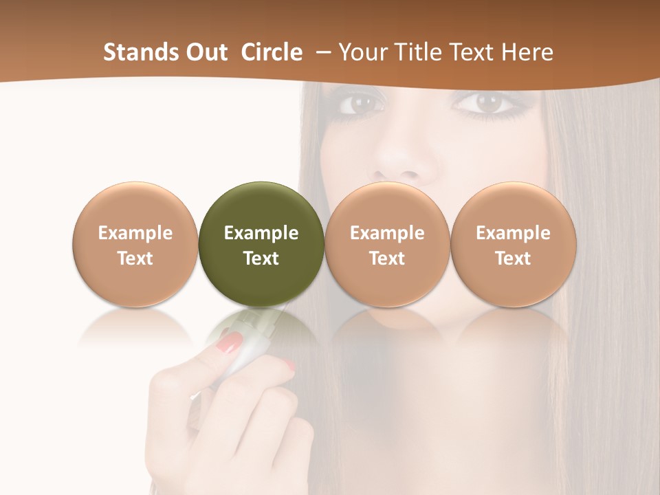 Caucasian Front View Smokey PowerPoint Template
