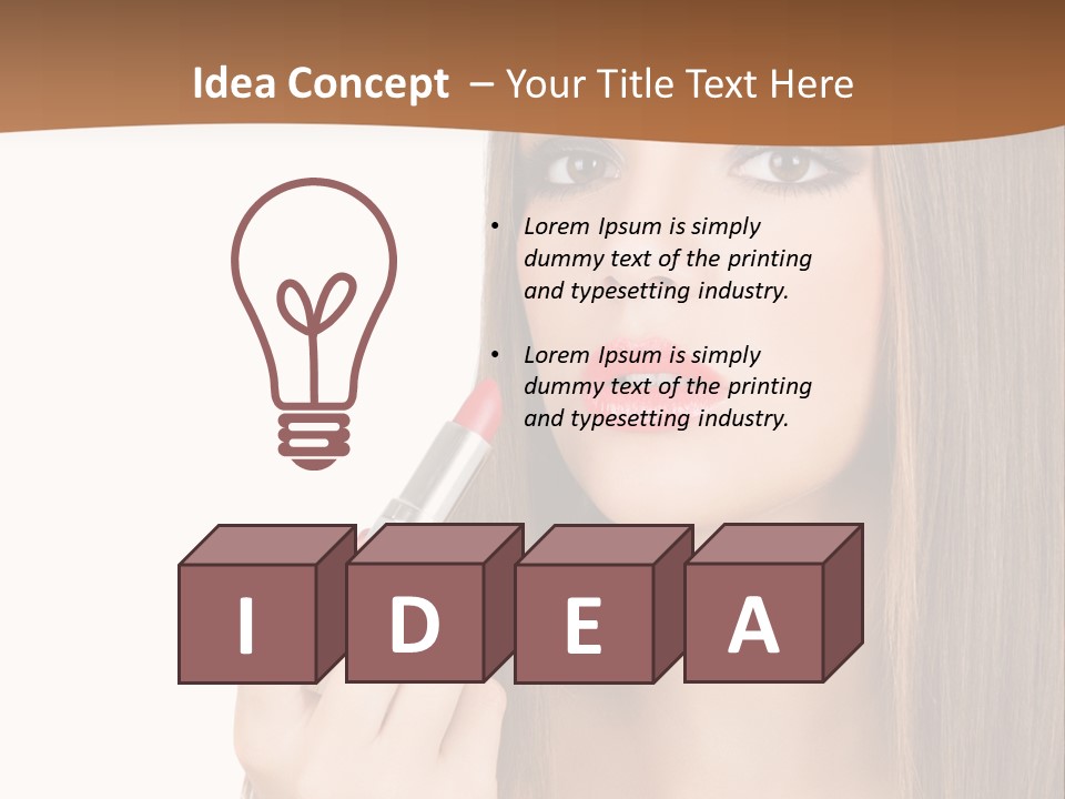 Caucasian Front View Smokey PowerPoint Template